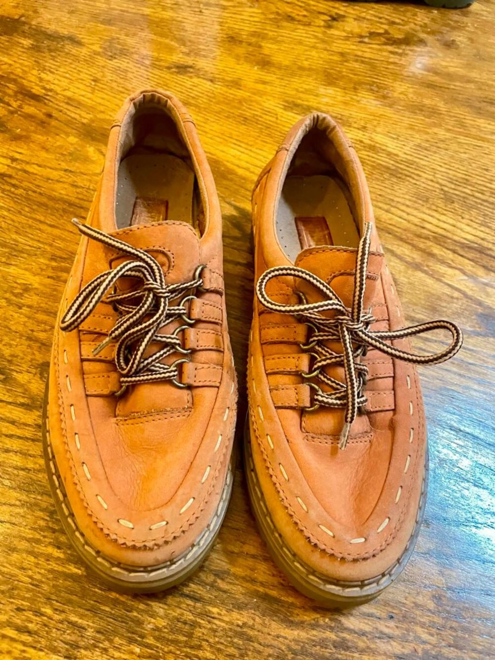 Vintage Leather Boat Shoes Sz 7.5 W